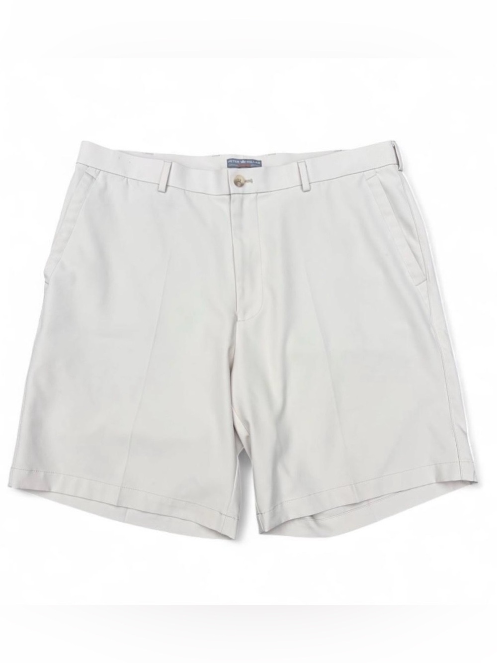 Peter Millar light tan performance golf shorts. Size 36W